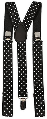 Qtsy Y- Back Suspenders for Men, Boys, Girls, Women(Black)