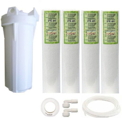 TOYAM PURE 3/8inch Connection Prefilter Bowl SOR 10inch Housing Set Pre Filter Sediment Dust Filter with Spun PP Candle + 3/8" QC x 1/4" Thread Elbow Connectors + 3/8" Pipe + Teflon Tape Suitable for Kent RO UV UF Mineral Water Purifiers Solid Filter Cart
TOYAM PURE 3/8inch Connection Prefilter Bowl SOR 10inch Housing Set Pre Filter Sediment Dust Filter with Spun PP Candle + 3/8" QC x 1/4" Thread Elbow Connectors + 3/8" Pipe + Teflon Tape Suitable for Kent RO UV UF Mineral Water Purifiers Solid Filter Cart