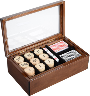 Cerasus Exclusive Poker Box with High Gloss Finish(British Walnut)