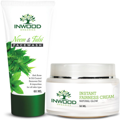 INWOOD ORGANICS Combo Kit of Instant Fairness Cream - 50 G | Neem & Tulsi face wash - 60 ML(Set of 2)
INWOOD ORGANICS Combo Kit of Instant Fairness Cream - 50 G | Neem & Tulsi face wash - 60 ML(Set of 2)