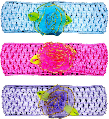 FAVINO Crochet Cutwork Flower Baby Headband ( Blue , Pink, Purple ) 3 Pcs Set Hair Band(Multicolor)
FAVINO Crochet Cutwork Flower Baby Headband ( Blue , Pink, Purple ) 3 Pcs Set Hair Band(Multicolor)