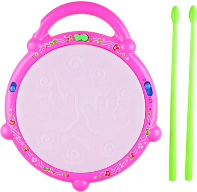 Aarushi Musical Drum with Flashing Lights and Two Sticks(Multicolor)