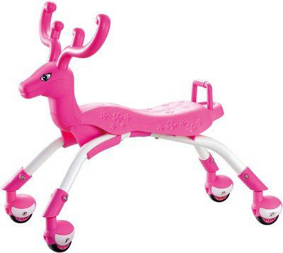 RVOLD Deer Toy Kids Ride-On With Durable Body - Manual Push(Multicolor)