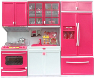 RVOLD Comfort Modern Cooking Kitchen Toy Play Set for Kids with 3 Compartments