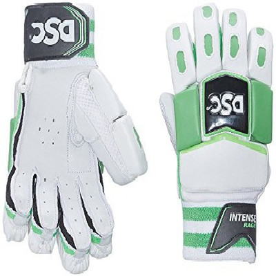 DSC fraeless Batting Gloves (Boys, White), Green;white