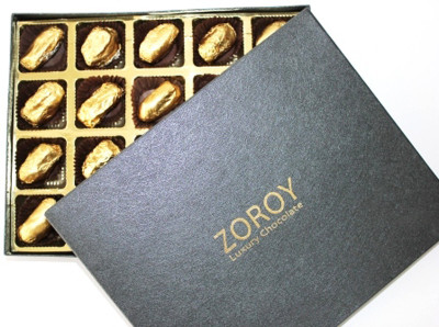 Zoroy Luxury Chocolate Rocky almond Dates Fudges(200 g)