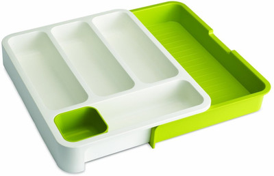 ShopyBucket 6 Compartments Plastic Tray(White, Green)