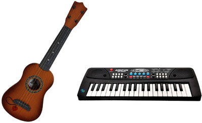 Vortex Toys 37 Key Piano Keyboard Toy with DC Power Option, Recording and Mic With 4 String Guitar for kids (Multicolor)
Vortex Toys 37 Key Piano Keyboard Toy with DC Power Option, Recording and Mic With 4 String Guitar for kids (Multicolor)