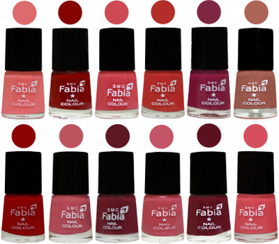 Fabia Exclusive Nail Polish Set of 12 pcs. Baby Pink-Bold Red-Strawberry-Candy Orange-Dark Magenta-coral-Red-Coral Pink -Jam-Light Pink-Maroon-Punch Pink(Pack of 12)
Fabia Exclusive Nail Polish Set of 12 pcs. Baby Pink-Bold Red-Strawberry-Candy Orange-Dark Magenta-coral-Red-Coral Pink -Jam-Light Pink-Maroon-Punch Pink(Pack of 12)