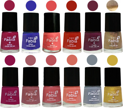 Fabia Matte Nail Polish Exclusive Combo Cherry Blossom, Shock Blue, Salmon, Shock Orange Red, Mulberry, Golden, Raspberry, Lip, Bazooka Joe, Light Peach, Wild Gray Yonder, Matte Golden(Pack of 12)
Fabia Matte Nail Polish Exclusive Combo Cherry Blossom, Shock Blue, Salmon, Shock Orange Red, Mulberry, Golden, Raspberry, Lip, Bazooka Joe, Light Peach, Wild Gray Yonder, Matte Golden(Pack of 12)