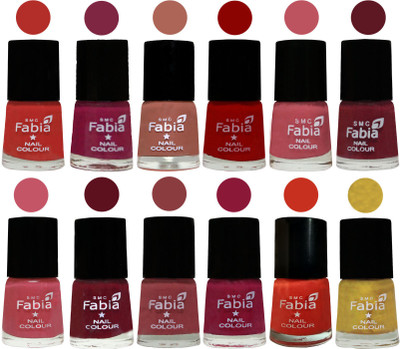 Fabia Exclusive Nail Polish Set of 12 pcs. Candy Orange-Dark Magenta-coral-Red-Coral Pink -Jam-Light Pink-Maroon-Dark Nude-Pure Wine-Orange-Matte Golden(Pack of 12)
Fabia Exclusive Nail Polish Set of 12 pcs. Candy Orange-Dark Magenta-coral-Red-Coral Pink -Jam-Light Pink-Maroon-Dark Nude-Pure Wine-Orange-Matte Golden(Pack of 12)