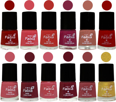 Fabia Exclusive Nail Polish Set of 12 pcs. Bold Red-Strawberry-Candy Orange-Dark Magenta-coral-Red-Coral Pink -Jam-Light Pink-Maroon-Dark Nude-Matte Golden(Pack of 12)
Fabia Exclusive Nail Polish Set of 12 pcs. Bold Red-Strawberry-Candy Orange-Dark Magenta-coral-Red-Coral Pink -Jam-Light Pink-Maroon-Dark Nude-Matte Golden(Pack of 12)