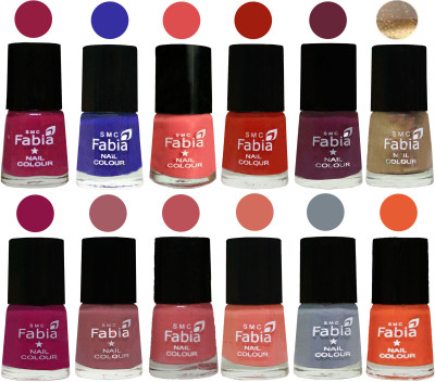 Fabia Matte Nail Polish Exclusive Combo Cherry Blossom, Shock Blue, Salmon, Shock Orange Red, Mulberry, Golden, Raspberry, Lip, Bazooka Joe, Light Peach, Wild Gray Yonder, Sour Orange(Pack of 12)
Fabia Matte Nail Polish Exclusive Combo Cherry Blossom, Shock Blue, Salmon, Shock Orange Red, Mulberry, Golden, Raspberry, Lip, Bazooka Joe, Light Peach, Wild Gray Yonder, Sour Orange(Pack of 12)
