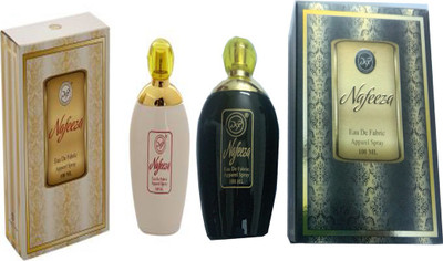 DSP NAFEEZA BLACK PERFUME 100 ML +NAFEEZA WHITE PERFUME 100 ML Eau de Parfum - 100 ml(For Men & Women)
DSP NAFEEZA BLACK PERFUME 100 ML +NAFEEZA WHITE PERFUME 100 ML Eau de Parfum - 100 ml(For Men & Women)