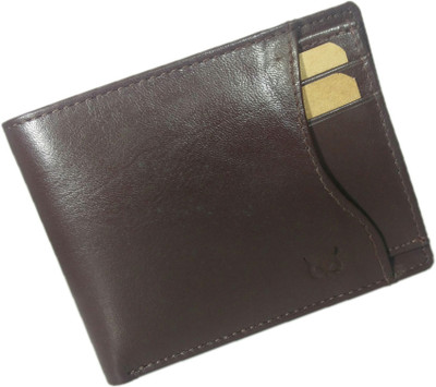 WISE OWL Men Brown Genuine Leather Wallet(7 Card Slots)