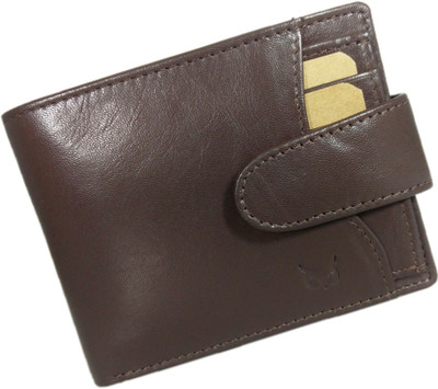 WISE OWL Men Brown Genuine Leather Wallet(7 Card Slots)