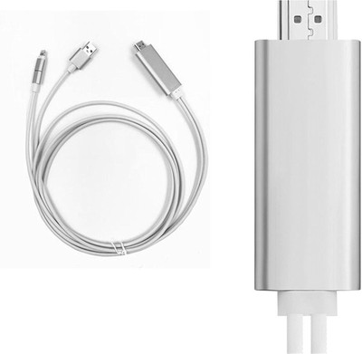 TOBO Lightning to HDMI Adapter Cable HDMI Cable(Compatible with Mobile, Silver)
TOBO Lightning to HDMI Adapter Cable HDMI Cable(Compatible with Mobile, Silver)
