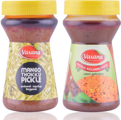 Vasana Mango Thokku Pickle and Vathal Kulambu Paste Combo Combo(300-300)