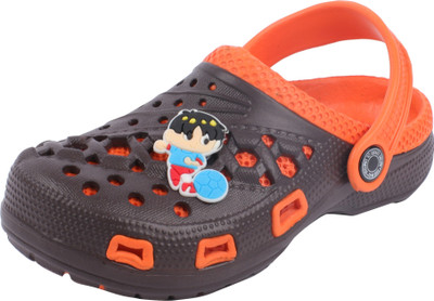 Yellow Bee Boys Sling Back Clogs(Orange