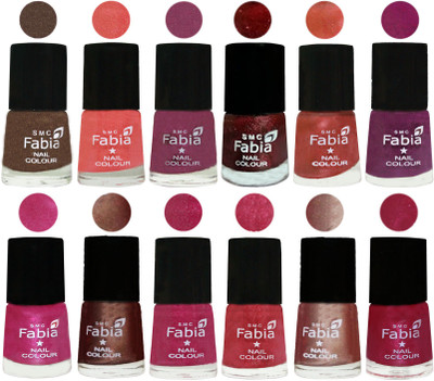 Fabia Nail Polish Pack of 12(6 Ml Each) Professional Serious Nail Polish Everglade-Light Peach-Dark Cherry Blossom-Brick Red-Dark Peach-Shock Pink-Pink-Light Coffee-Magenta-Shock Pink Light-Light Nude-Cherry Pink(Pack of 12)
Fabia Nail Polish Pack of 12(6 Ml Each) Professional Serious Nail Polish Everglade-Light Peach-Dark Cherry Blossom-Brick Red-Dark Peach-Shock Pink-Pink-Light Coffee-Magenta-Shock Pink Light-Light Nude-Cherry Pink(Pack of 12)