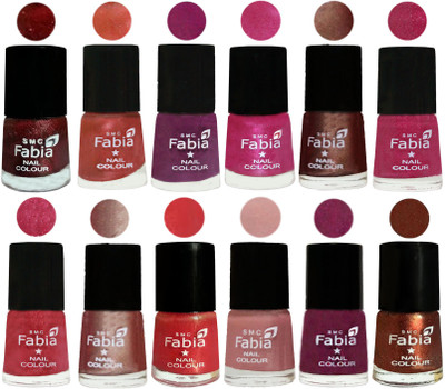 Fabia Nail Polish Pack of 12(6 Ml Each) Professional Serious Nail Polish Brick Red-Dark Peach-Shock Pink-Pink-Light Coffee-Magenta-Shock Pink Light-Light Nude-Red Orange-Shrimp Pastell-Cherry Blossom-Light Jerry Coffee(Pack of 12)
Fabia Nail Polish Pack of 12(6 Ml Each) Professional Serious Nail Polish Brick Red-Dark Peach-Shock Pink-Pink-Light Coffee-Magenta-Shock Pink Light-Light Nude-Red Orange-Shrimp Pastell-Cherry Blossom-Light Jerry Coffee(Pack of 12)