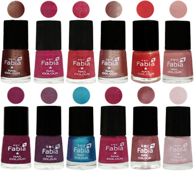 Fabia Nail Polish Pack of 12(6 Ml Each) Professional Serious Nail Polish Light Coffee-Magenta-Shock Pink Light-Light Nude-Red Orange-Shrimp Pastell-Cherry Blossom-Light Jam-Denim-Hot Magenta-Lip-Lychee(Pack of 12)
Fabia Nail Polish Pack of 12(6 Ml Each) Professional Serious Nail Polish Light Coffee-Magenta-Shock Pink Light-Light Nude-Red Orange-Shrimp Pastell-Cherry Blossom-Light Jam-Denim-Hot Magenta-Lip-Lychee(Pack of 12)