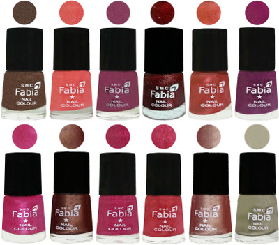 Fabia Nail Polish Pack of 12(6 Ml Each) Professional Serious Nail Polish Everglade-Light Peach-Dark Cherry Blossom-Brick Red-Dark Peach-Shock Pink-Pink-Light Coffee-Magenta-Shock Pink Light-Light Nude-Oyster(Pack of 12)
Fabia Nail Polish Pack of 12(6 Ml Each) Professional Serious Nail Polish Everglade-Light Peach-Dark Cherry Blossom-Brick Red-Dark Peach-Shock Pink-Pink-Light Coffee-Magenta-Shock Pink Light-Light Nude-Oyster(Pack of 12)