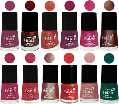 Fabia Nail Polish Pack of 12(6 Ml Each) Professional Serious Nail Polish Dark Cherry Blossom-Brick Red-Dark Peach-Shock Pink-Pink-Light Coffee-Magenta-Shock Pink Light-Light Nude-Red Orange-Shrimp Pastell-Green(Pack of 12)
Fabia Nail Polish Pack of 12(6 Ml Each) Professional Serious Nail Polish Dark Cherry Blossom-Brick Red-Dark Peach-Shock Pink-Pink-Light Coffee-Magenta-Shock Pink Light-Light Nude-Red Orange-Shrimp Pastell-Green(Pack of 12)