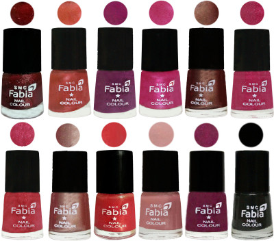 Fabia Nail Polish Pack of 12(6 Ml Each) Professional Serious Nail Polish Brick Red-Dark Peach-Shock Pink-Pink-Light Coffee-Magenta-Shock Pink Light-Light Nude-Red Orange-Shrimp Pastell-Cherry Blossom-Black(Pack of 12)
Fabia Nail Polish Pack of 12(6 Ml Each) Professional Serious Nail Polish Brick Red-Dark Peach-Shock Pink-Pink-Light Coffee-Magenta-Shock Pink Light-Light Nude-Red Orange-Shrimp Pastell-Cherry Blossom-Black(Pack of 12)