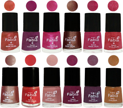 Fabia Nail Polish Pack of 12(6 Ml Each) Professional Serious Nail Polish Dark Peach-Shock Pink-Pink-Light Coffee-Magenta-Shock Pink Light-Light Nude-Red Orange-Shrimp Pastell-Cherry Blossom-Light Jam-Golden(Pack of 12)
Fabia Nail Polish Pack of 12(6 Ml Each) Professional Serious Nail Polish Dark Peach-Shock Pink-Pink-Light Coffee-Magenta-Shock Pink Light-Light Nude-Red Orange-Shrimp Pastell-Cherry Blossom-Light Jam-Golden(Pack of 12)
