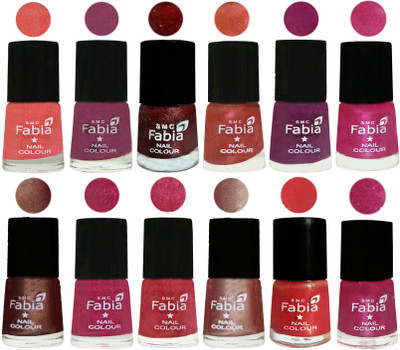 Fabia Nail Polish Pack of 12(6 Ml Each) Professional Serious Nail Polish Light Peach-Dark Cherry Blossom-Brick Red-Dark Peach-Shock Pink-Pink-Light Coffee-Magenta-Shock Pink Light-Light Nude-Red Orange-Light Magenta(Pack of 12)
Fabia Nail Polish Pack of 12(6 Ml Each) Professional Serious Nail Polish Light Peach-Dark Cherry Blossom-Brick Red-Dark Peach-Shock Pink-Pink-Light Coffee-Magenta-Shock Pink Light-Light Nude-Red Orange-Light Magenta(Pack of 12)