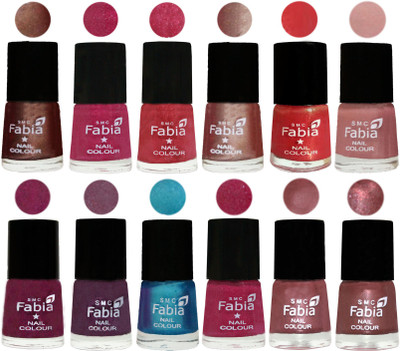 Fabia Nail Polish Pack of 12(6 Ml Each) Professional Serious Nail Polish Light Coffee-Magenta-Shock Pink Light-Light Nude-Red Orange-Shrimp Pastell-Cherry Blossom-Light Jam-Denim-Hot Magenta-Lip-Dark Red Chrome(Pack of 12)
Fabia Nail Polish Pack of 12(6 Ml Each) Professional Serious Nail Polish Light Coffee-Magenta-Shock Pink Light-Light Nude-Red Orange-Shrimp Pastell-Cherry Blossom-Light Jam-Denim-Hot Magenta-Lip-Dark Red Chrome(Pack of 12)