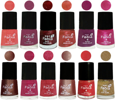 Fabia Nail Polish Pack of 12(6 Ml Each) Professional Serious Nail Polish Light Peach-Dark Cherry Blossom-Brick Red-Dark Peach-Shock Pink-Pink-Light Coffee-Magenta-Shock Pink Light-Light Nude-Red Orange-Light Golden(Pack of 12)
Fabia Nail Polish Pack of 12(6 Ml Each) Professional Serious Nail Polish Light Peach-Dark Cherry Blossom-Brick Red-Dark Peach-Shock Pink-Pink-Light Coffee-Magenta-Shock Pink Light-Light Nude-Red Orange-Light Golden(Pack of 12)