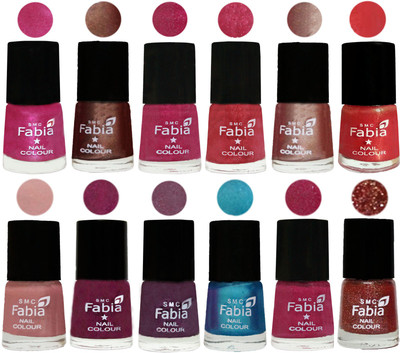 Fabia Nail Polish Pack of 12(6 Ml Each) Professional Serious Nail Polish Pink-Light Coffee-Magenta-Shock Pink Light-Light Nude-Red Orange-Shrimp Pastell-Cherry Blossom-Light Jam-Denim-Hot Magenta-Jerry Wine(Pack of 12)
Fabia Nail Polish Pack of 12(6 Ml Each) Professional Serious Nail Polish Pink-Light Coffee-Magenta-Shock Pink Light-Light Nude-Red Orange-Shrimp Pastell-Cherry Blossom-Light Jam-Denim-Hot Magenta-Jerry Wine(Pack of 12)