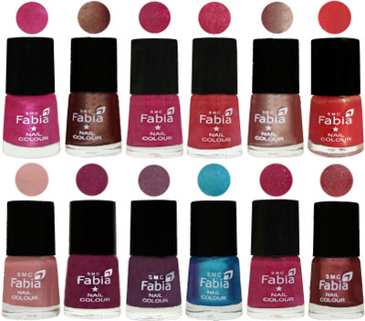 Fabia Nail Polish Pack of 12(6 Ml Each) Professional Serious Nail Polish Pink-Light Coffee-Magenta-Shock Pink Light-Light Nude-Red Orange-Shrimp Pastell-Cherry Blossom-Light Jam-Denim-Hot Magenta-Nude Pink(Pack of 12)
Fabia Nail Polish Pack of 12(6 Ml Each) Professional Serious Nail Polish Pink-Light Coffee-Magenta-Shock Pink Light-Light Nude-Red Orange-Shrimp Pastell-Cherry Blossom-Light Jam-Denim-Hot Magenta-Nude Pink(Pack of 12)
