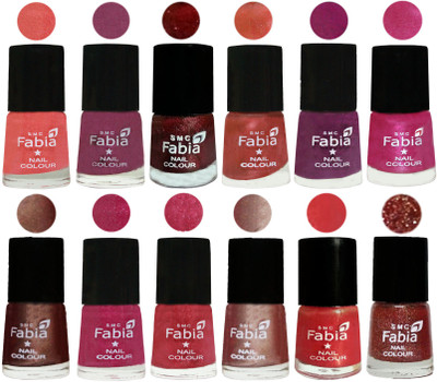 Fabia Nail Polish Pack of 12(6 Ml Each) Professional Serious Nail Polish Light Peach-Dark Cherry Blossom-Brick Red-Dark Peach-Shock Pink-Pink-Light Coffee-Magenta-Shock Pink Light-Light Nude-Red Orange-Jerry Wine(Pack of 12)
Fabia Nail Polish Pack of 12(6 Ml Each) Professional Serious Nail Polish Light Peach-Dark Cherry Blossom-Brick Red-Dark Peach-Shock Pink-Pink-Light Coffee-Magenta-Shock Pink Light-Light Nude-Red Orange-Jerry Wine(Pack of 12)