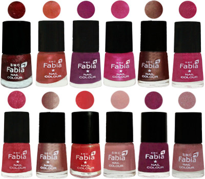 Fabia Nail Polish Pack of 12(6 Ml Each) Professional Serious Nail Polish Brick Red-Dark Peach-Shock Pink-Pink-Light Coffee-Magenta-Shock Pink Light-Light Nude-Red Orange-Shrimp Pastell-Cherry Blossom-Light pink(Pack of 12)
Fabia Nail Polish Pack of 12(6 Ml Each) Professional Serious Nail Polish Brick Red-Dark Peach-Shock Pink-Pink-Light Coffee-Magenta-Shock Pink Light-Light Nude-Red Orange-Shrimp Pastell-Cherry Blossom-Light pink(Pack of 12)