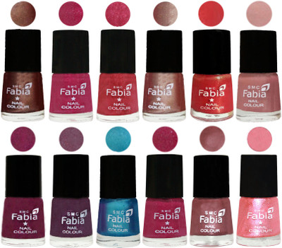 Fabia Nail Polish Pack of 12(6 Ml Each) Professional Serious Nail Polish Light Coffee-Magenta-Shock Pink Light-Light Nude-Red Orange-Shrimp Pastell-Cherry Blossom-Light Jam-Denim-Hot Magenta-Lip-Jerry Peach(Pack of 12)
Fabia Nail Polish Pack of 12(6 Ml Each) Professional Serious Nail Polish Light Coffee-Magenta-Shock Pink Light-Light Nude-Red Orange-Shrimp Pastell-Cherry Blossom-Light Jam-Denim-Hot Magenta-Lip-Jerry Peach(Pack of 12)