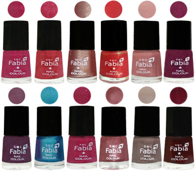 Fabia Nail Polish Pack of 12(6 Ml Each) Professional Serious Nail Polish Magenta-Shock Pink Light-Light Nude-Red Orange-Shrimp Pastell-Cherry Blossom-Light Jam-Denim-Hot Magenta-Lip-Light Beige-Royal Red(Pack of 12)
Fabia Nail Polish Pack of 12(6 Ml Each) Professional Serious Nail Polish Magenta-Shock Pink Light-Light Nude-Red Orange-Shrimp Pastell-Cherry Blossom-Light Jam-Denim-Hot Magenta-Lip-Light Beige-Royal Red(Pack of 12)