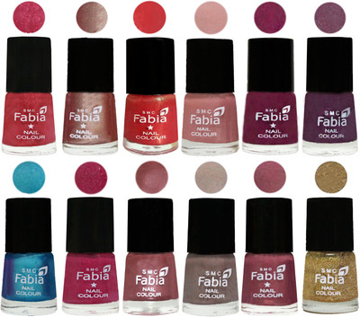 Fabia Nail Polish Pack of 12(6 Ml Each) Professional Serious Nail Polish Shock Pink Light-Light Nude-Red Orange-Shrimp Pastell-Cherry Blossom-Light Jam-Denim-Hot Magenta-Lip-Light Beige-Dusty Pink-Light Golden(Pack of 12)
Fabia Nail Polish Pack of 12(6 Ml Each) Professional Serious Nail Polish Shock Pink Light-Light Nude-Red Orange-Shrimp Pastell-Cherry Blossom-Light Jam-Denim-Hot Magenta-Lip-Light Beige-Dusty Pink-Light Golden(Pack of 12)