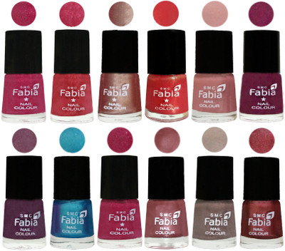 Fabia Nail Polish Pack of 12(6 Ml Each) Professional Serious Nail Polish Magenta-Shock Pink Light-Light Nude-Red Orange-Shrimp Pastell-Cherry Blossom-Light Jam-Denim-Hot Magenta-Lip-Light Beige-Nude Pink(Pack of 12)
Fabia Nail Polish Pack of 12(6 Ml Each) Professional Serious Nail Polish Magenta-Shock Pink Light-Light Nude-Red Orange-Shrimp Pastell-Cherry Blossom-Light Jam-Denim-Hot Magenta-Lip-Light Beige-Nude Pink(Pack of 12)