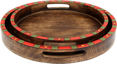 Indikala Set of 2 Round Mangowood Trays Table Décor Cup Tray Serving Set(Pack of 2)
Indikala Set of 2 Round Mangowood Trays Table Décor Cup Tray Serving Set(Pack of 2)