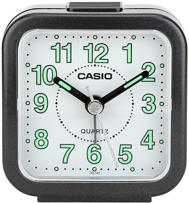 Casio Analog White, Black Clock