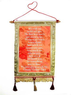 HuppmeGift Happy Mother Day Polyester Jharokha(33 cm x 30 cm)