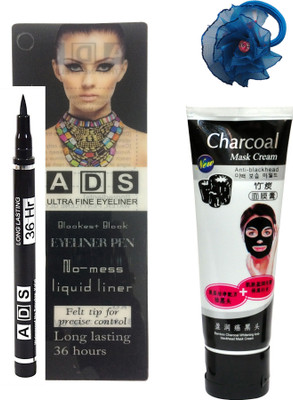 ADS Black Eyeliner Pen No-mess Liquid liner (12 ML), Bamboo Charcoal Whitening Anti-Blackhead Mask Cream 80 gm and Band(Set of 3)
ADS Black Eyeliner Pen No-mess Liquid liner (12 ML), Bamboo Charcoal Whitening Anti-Blackhead Mask Cream 80 gm and Band(Set of 3)
