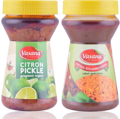 Vasana Citron Pickle and Vathal Kulambu Paste Combo Combo(300-300)