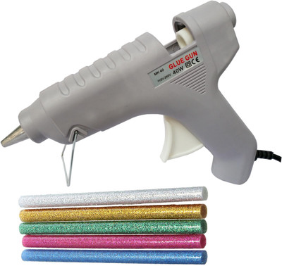 glun MAKSON GREY 40W 40 WATT HOT MELT GLUE GUN WITH 5 COLOR GLITTER GLUE STICKS Standard Temperature Corded Glue Gun(11 mm)
glun MAKSON GREY 40W 40 WATT HOT MELT GLUE GUN WITH 5 COLOR GLITTER GLUE STICKS Standard Temperature Corded Glue Gun(11 mm)