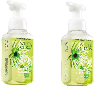 Bath & Body Works Gentle Foaming Hand Soap, White Citrus (2-Pack)(259 ml, Pump Dispenser, Pack of 2)
Bath & Body Works Gentle Foaming Hand Soap, White Citrus (2-Pack)(259 ml, Pump Dispenser, Pack of 2)