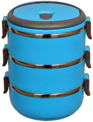 HENGLI ASD5 3 Containers Lunch Box(2100 ml), Blue