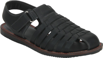 Red Tape Men Black Sandals